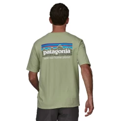 T-Shirt Patagonia Men P6 Mission Organic Salvia Green -Patagonië Outdoor Sportkleding 5 wbs23 37529 slvg tm2