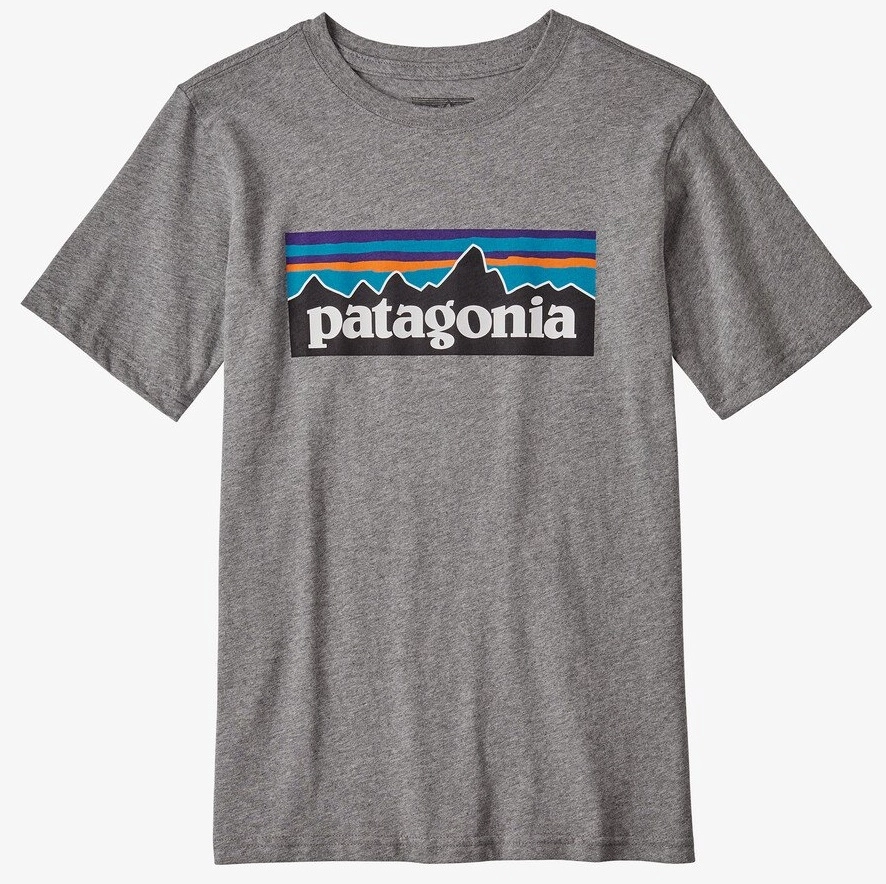 T-Shirt Patagonia Boys P6 Logo Organic Gravel Heather White 3 T-Shirt Patagonia Boys P6 Logo Organic Gravel Heather White