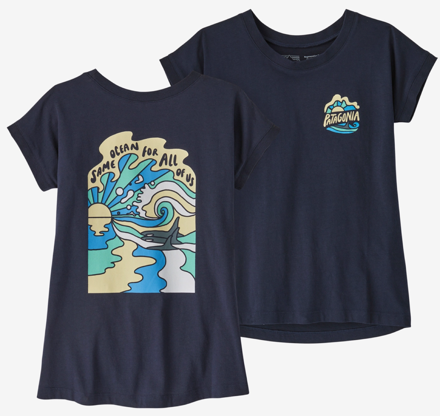 T-Shirt Patagonia Girls Regenerative Organic Certified Cotton Graphic Same Ocean New Navy 3 T-Shirt Patagonia Girls Regenerative Organic Certified Cotton Graphic Same Ocean New Navy