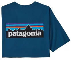 T-Shirt Patagonia Men P-6 Logo Responsibili-Tee Wavy Blue