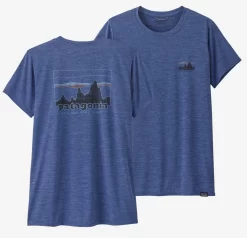 T-Shirt Patagonia Women Cap Cool Daily Graphic Shirt '73 Skyline Current Blue X-Dye