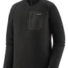 Trui Patagonia Men R1 Air Zip Neck Black 1 Trui Patagonia Men R1 Air Zip Neck Black -Patagonië Outdoor Sportkleding WBF20 40245 BLK