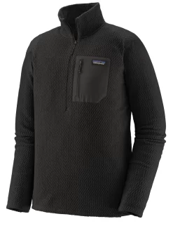 Trui Patagonia Men R1 Air Zip Neck Black