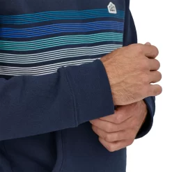 Trui Patagonia Unisex Line Logo Ridge Stripe Uprisal Hoody New Navy -Patagonië Outdoor Sportkleding WBF21 39620 NENA ZTCUFF