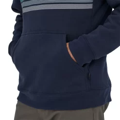 Trui Patagonia Unisex Line Logo Ridge Stripe Uprisal Hoody New Navy -Patagonië Outdoor Sportkleding WBF21 39620 NENA ZTPKT