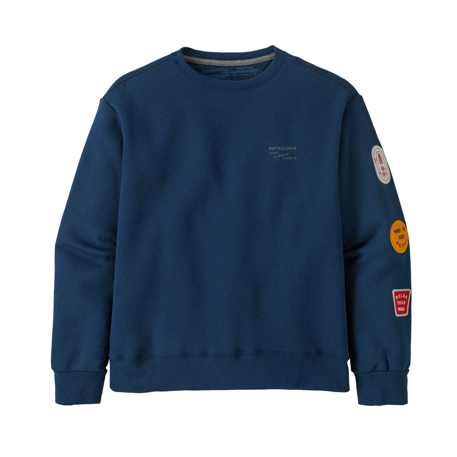 Trui Patagonia Women Clean Climb Badges Uprisal Crew Sweatshirt Tidepool Blue 3 Trui Patagonia Women Clean Climb Badges Uprisal Crew Sweatshirt Tidepool Blue