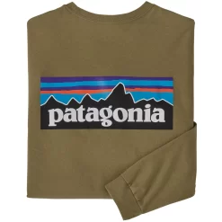 T-shirt Patagonia Men L/S P6 Logo Responsibili-Tee Moray Khaki