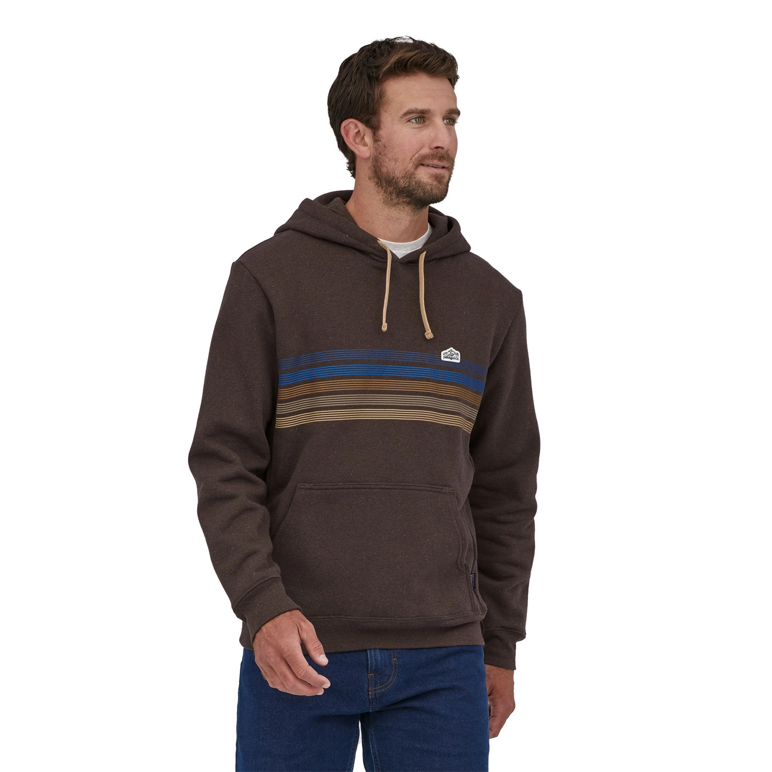 Trui Patagonia Unisex Line Logo Ridge Stripe Uprisal Hoody Cone Brown 4 Trui Patagonia Unisex Line Logo Ridge Stripe Uprisal Hoody Cone Brown - Afbeelding 2
