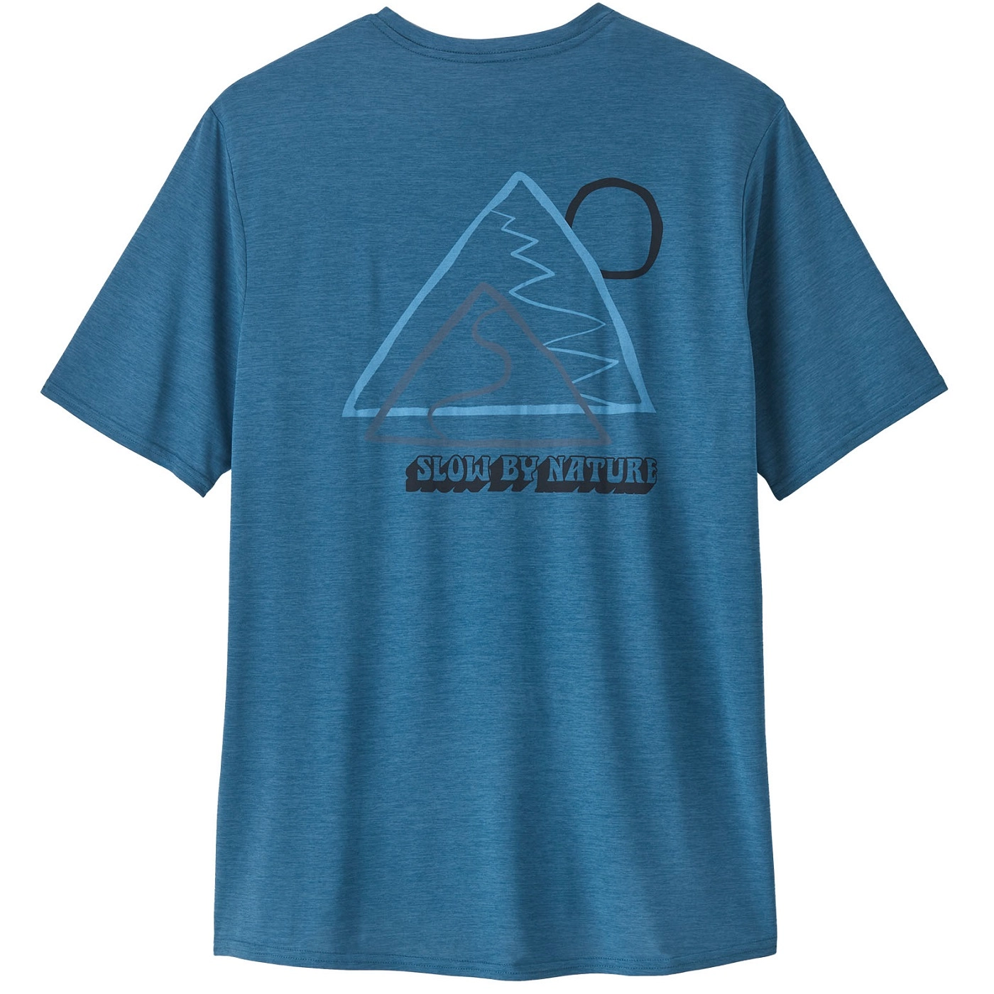 T-Shirt Patagonia Men Cap Cool Daily Graphic Shirt Slow Going Wavy Blue X-Dye 4 T-Shirt Patagonia Men Cap Cool Daily Graphic Shirt Slow Going Wavy Blue X-Dye - Afbeelding 2