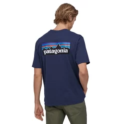 T-Shirt Patagonia Men P-6 Logo Responsibili-Tee Classic Navy -Patagonië Outdoor Sportkleding WBS20 38504 CNY OM2
