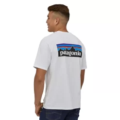 T-Shirt Patagonia Men P-6 Logo Responsibili-Tee White 2020 -Patagonië Outdoor Sportkleding WBS20 38504 WHI EK2