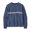 Trui Patagonia Women Ridge Rise Stripe Uprisal Crew Sweatshirt Current Blue -Patagonië Outdoor Sportkleding WBS22 39646 CUBL