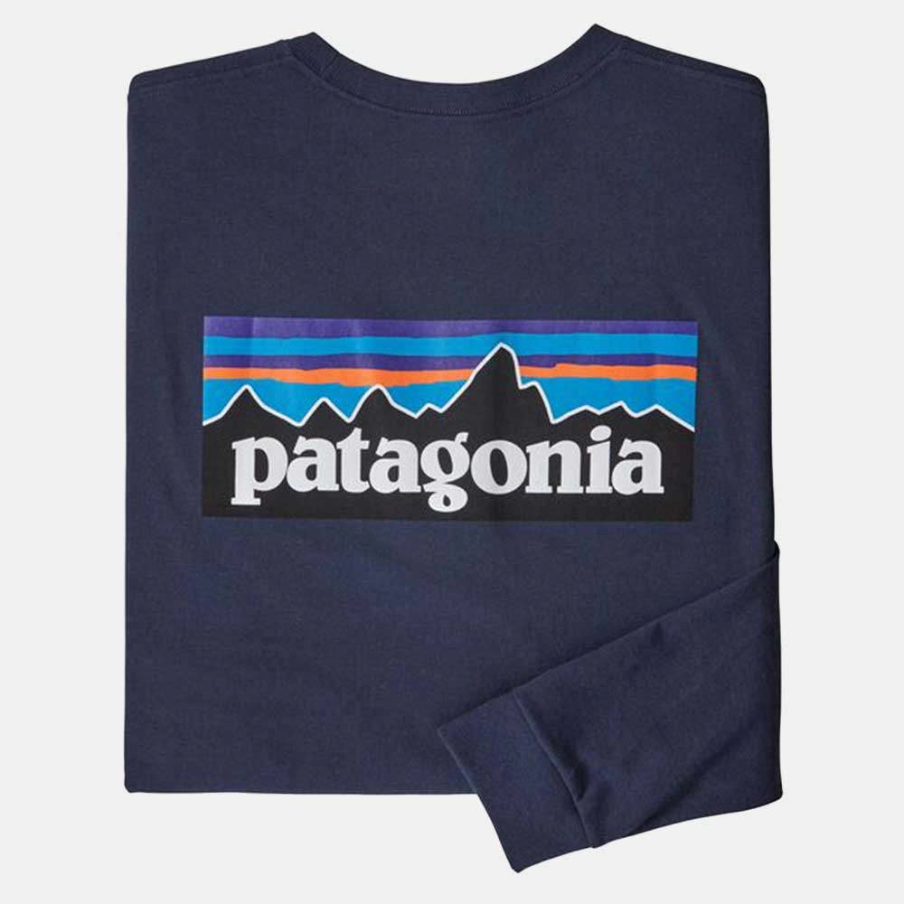 Shirt Patagonia Men L/S P6 Logo Responsibili Tee Classic Navy 6 Shirt Patagonia Men L/S P6 Logo Responsibili Tee Classic Navy - Afbeelding 4