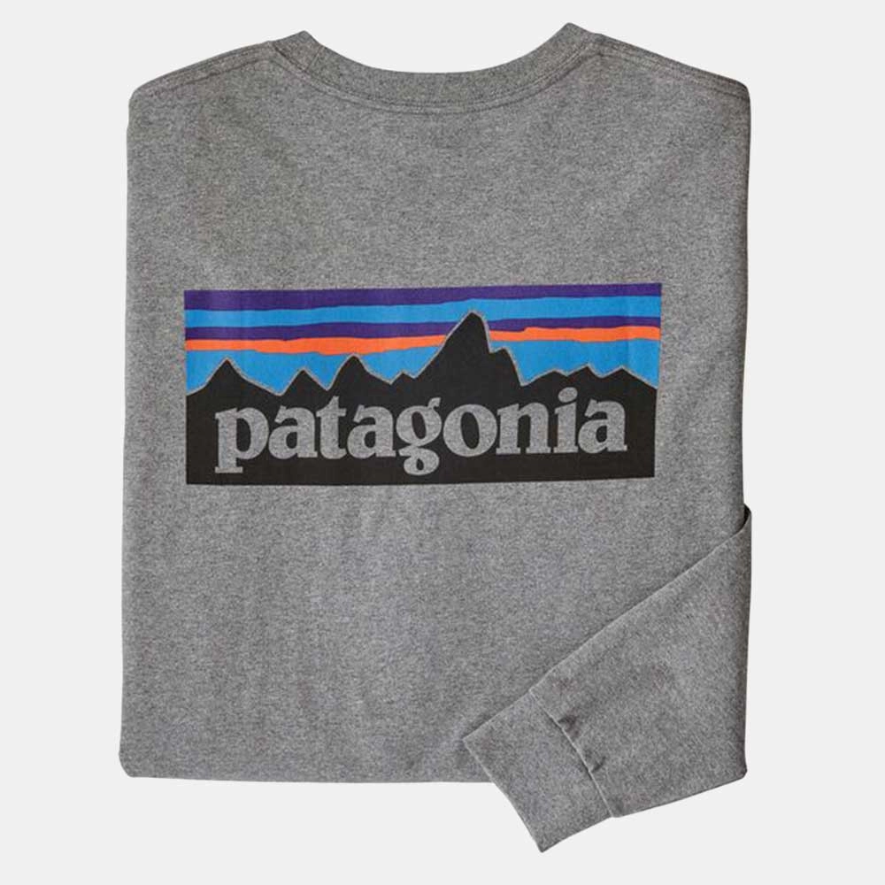 Shirt Patagonia Men L/S P6 Logo Responsibili Tee Gravel Heather 4 Shirt Patagonia Men L/S P6 Logo Responsibili Tee Gravel Heather - Afbeelding 2