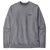 Sweater Patagonia Men Fitz Roy Icon Uprisal Crew Gravel Heather -Patagonië Outdoor Sportkleding sweater patagonia men fitz roy icon uprisal crew gravel heatherwit