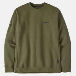 Patagonië Outdoor Sportkleding -Patagonië Outdoor Sportkleding sweater patagonia men fitz roy icon uprisal crew wyoming green