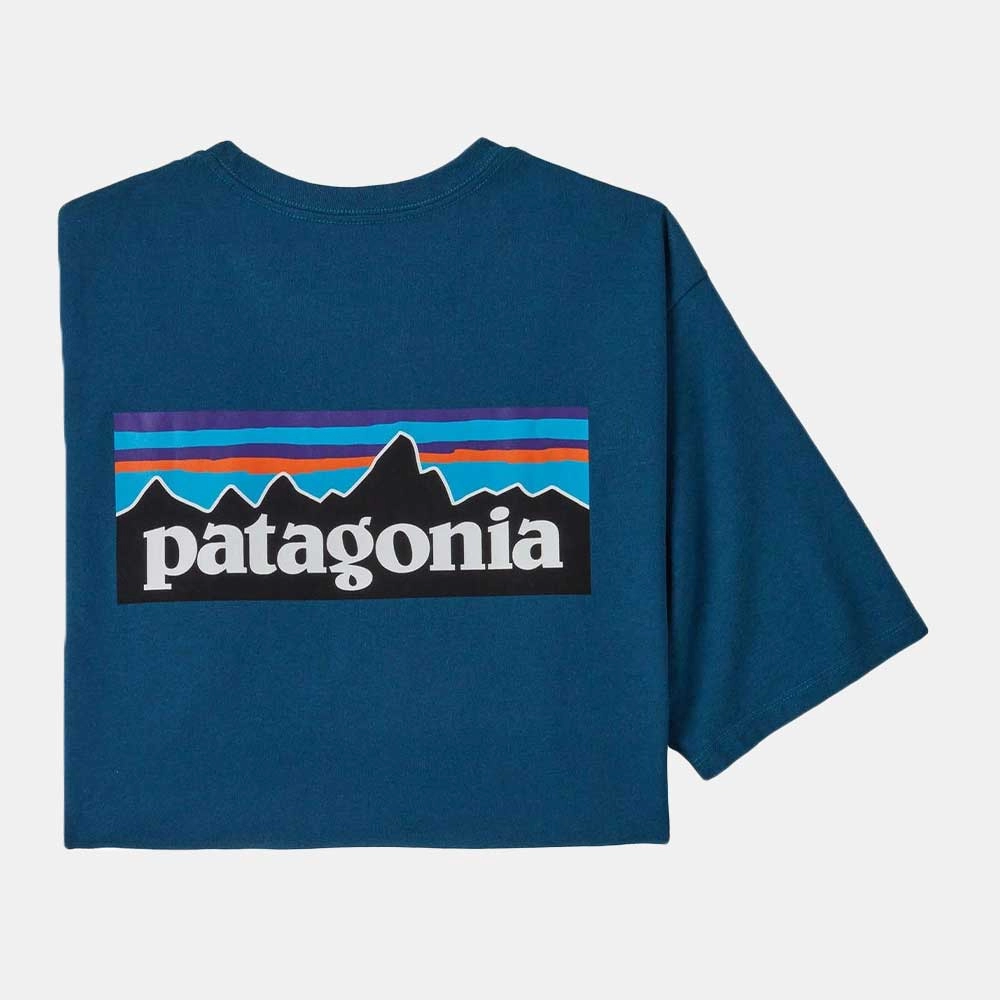 T-Shirt Patagonia Men P-6 Logo Responsibili-Tee Wavy Blue 4 T-Shirt Patagonia Men P-6 Logo Responsibili-Tee Wavy Blue - Afbeelding 2
