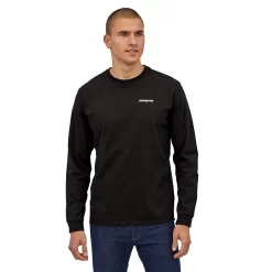 Shirt Patagonia Men L/S P6 Logo Responsibili Tee Black -Patagonië Outdoor Sportkleding wbf20 38518 blk kt1