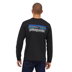 Shirt Patagonia Men L/S P6 Logo Responsibili Tee Black -Patagonië Outdoor Sportkleding wbf20 38518 blk kt2