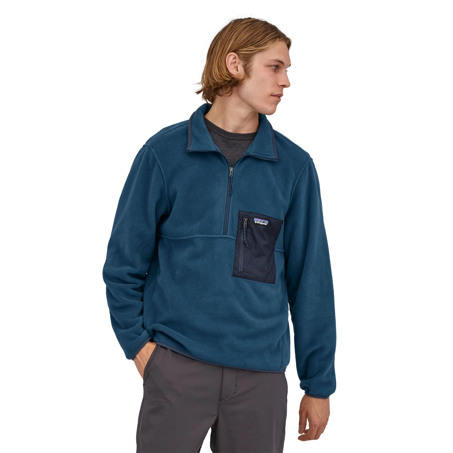 Trui Patagonia Men Microdini 1/2 Zip P/O Tidepool Blue 4 Trui Patagonia Men Microdini 1/2 Zip P/O Tidepool Blue - Afbeelding 2