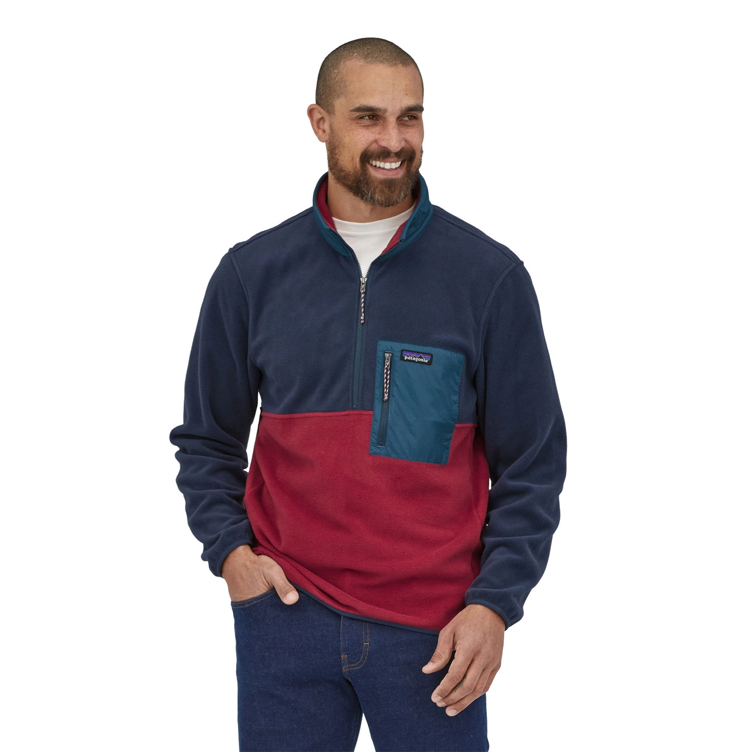 Trui Patagonia Men Microdini 1/2 Zip P/O Wax Red 4 Trui Patagonia Men Microdini 1/2 Zip P/O Wax Red - Afbeelding 2