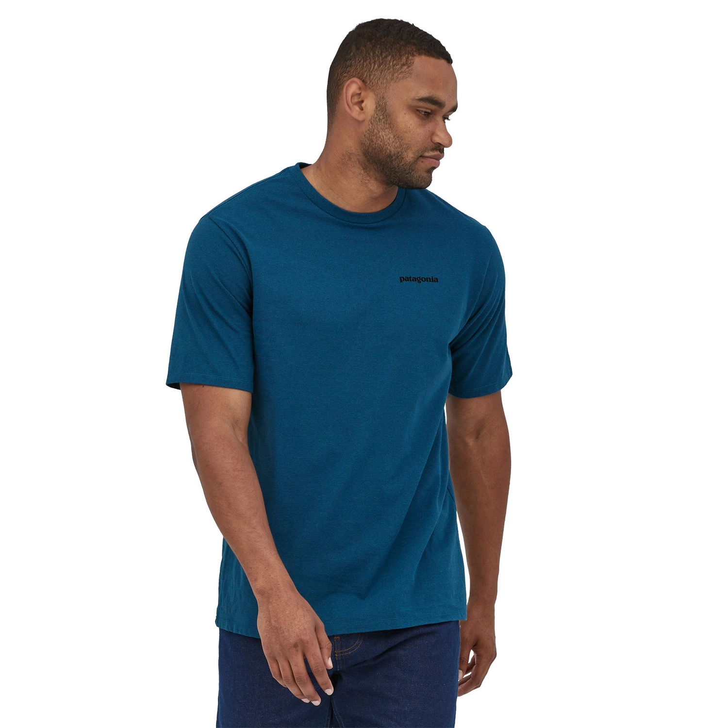 T-Shirt Patagonia Men P-6 Logo Responsibili-Tee Wavy Blue 5 T-Shirt Patagonia Men P-6 Logo Responsibili-Tee Wavy Blue - Afbeelding 3