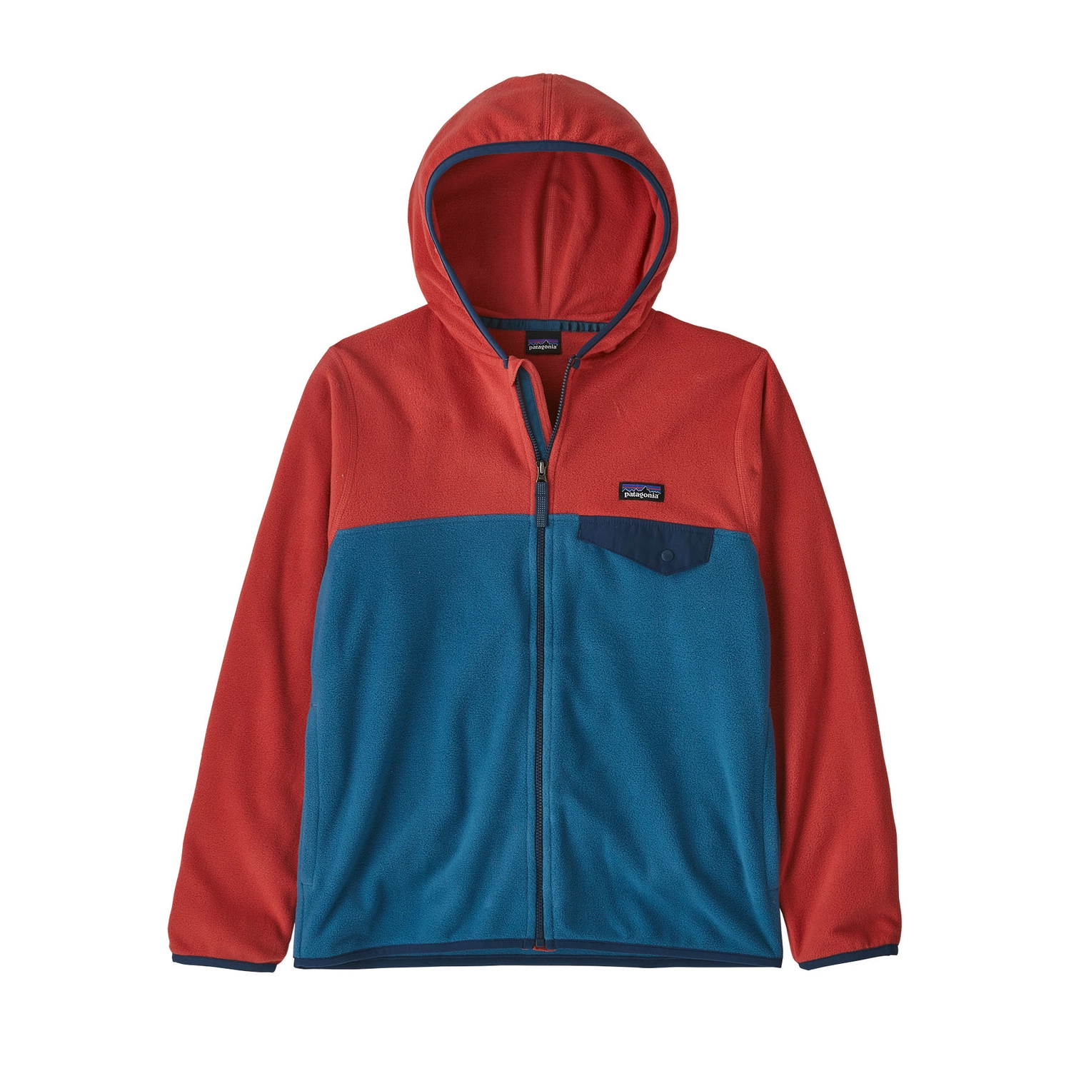 Vest Patagonia Kids Micro D Snap T Jacket Wavy Blue Sumac Red 3 Vest Patagonia Kids Micro D Snap T Jacket Wavy Blue Sumac Red