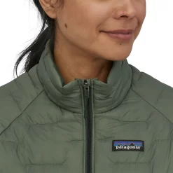 Jas Patagonia Women Micro Puff Jacket Hemlock Green -Patagonië Outdoor Sportkleding wbf22 84071 hmkg jcczip 1