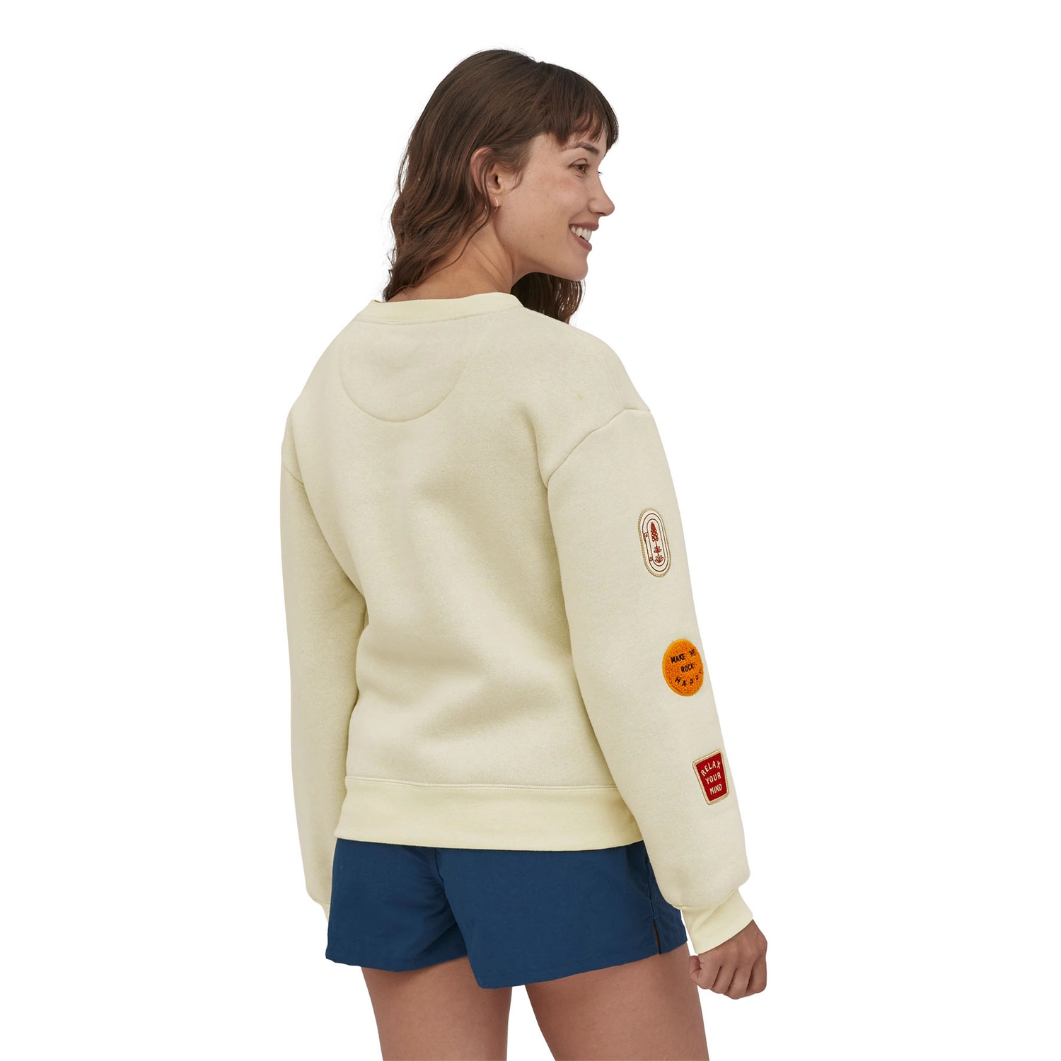 Trui Patagonia Women Clean Climb Badges Uprisal Crew Sweatshirt Cabin Gold 6 Trui Patagonia Women Clean Climb Badges Uprisal Crew Sweatshirt Cabin Gold - Afbeelding 4