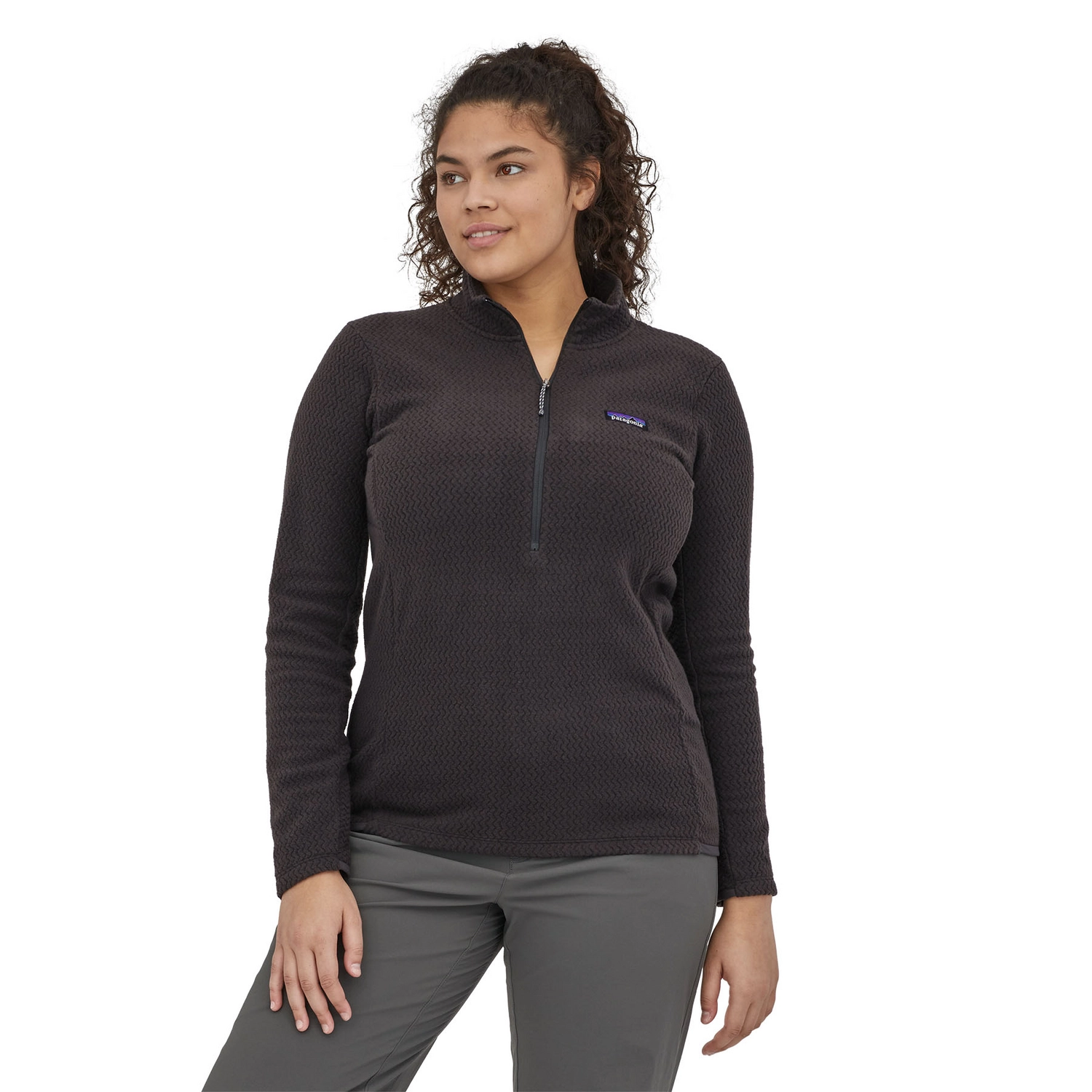 Trui Patagonia Women R1 Air Zip Neck Black 4 Trui Patagonia Women R1 Air Zip Neck Black - Afbeelding 2