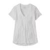 T-Shirt Patagonia Women Side Current Tee White -Patagonië Outdoor Sportkleding wbs22 52425 whi