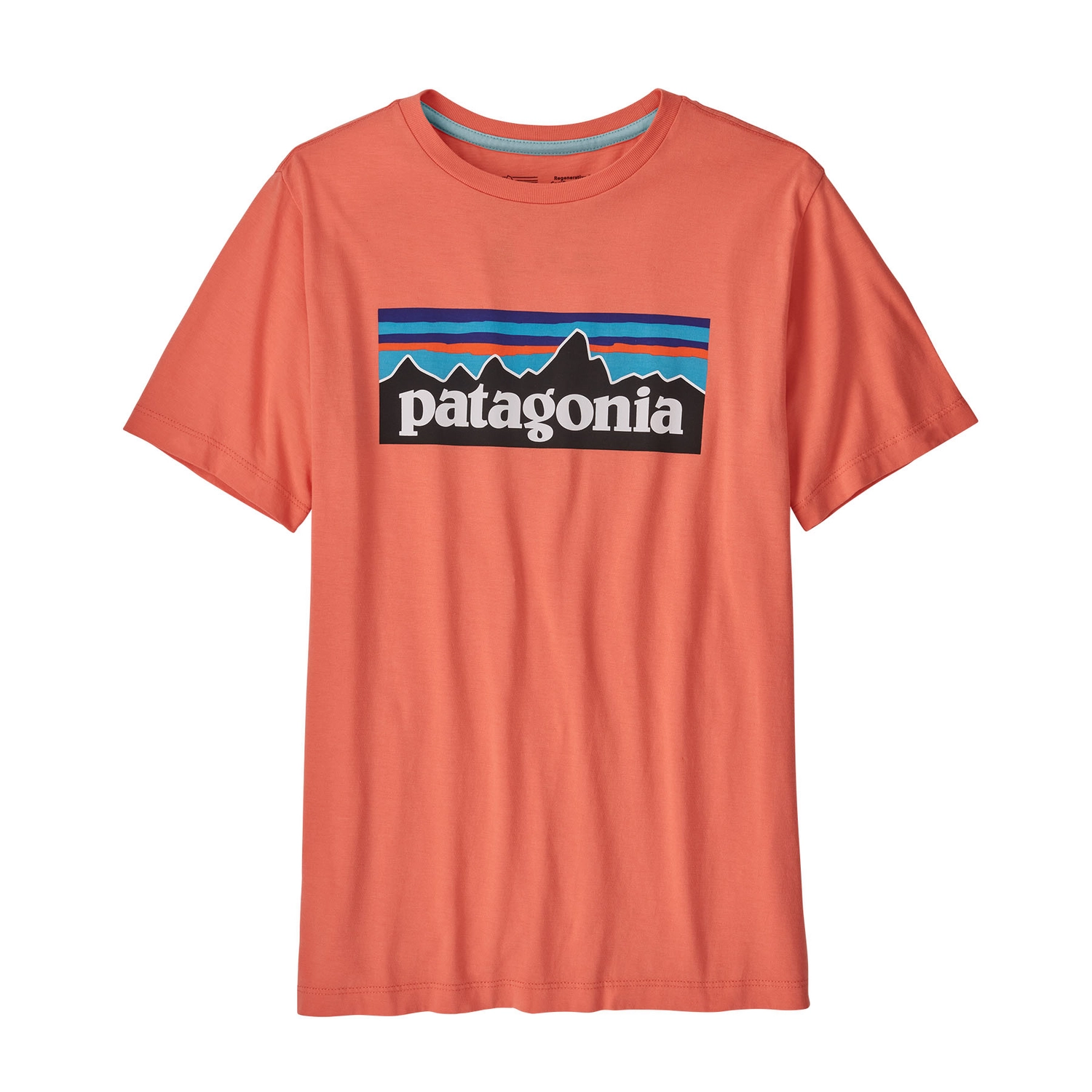 T-Shirt Patagonia Kids Regenerative Organic Certified Cotton P6 Logo Coho Coral 3 T-Shirt Patagonia Kids Regenerative Organic Certified Cotton P6 Logo Coho Coral