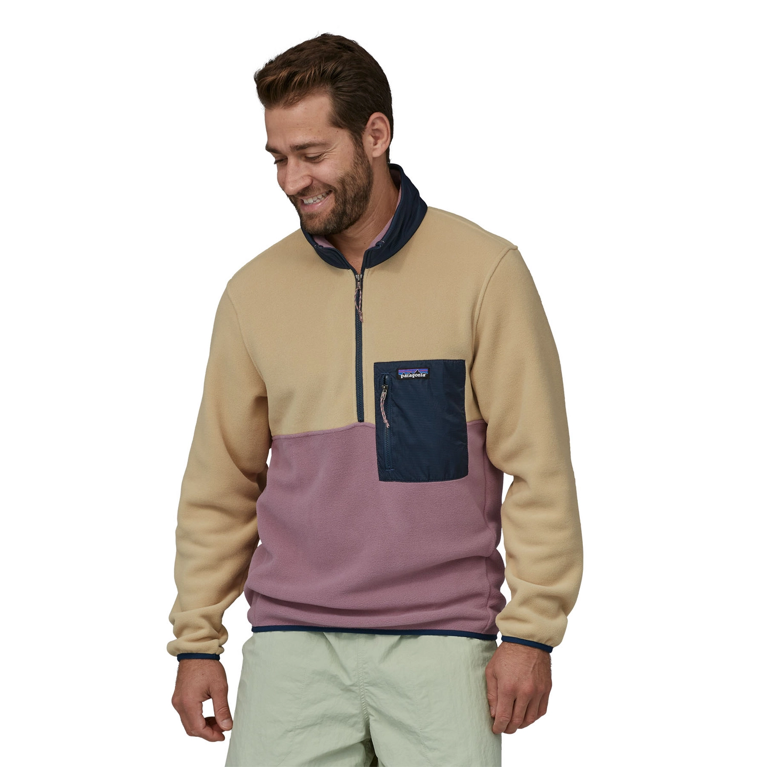 Trui Patagonia Men Microdini 1/2 Zip P/O Evening Mauve 4 Trui Patagonia Men Microdini 1/2 Zip P/O Evening Mauve - Afbeelding 2