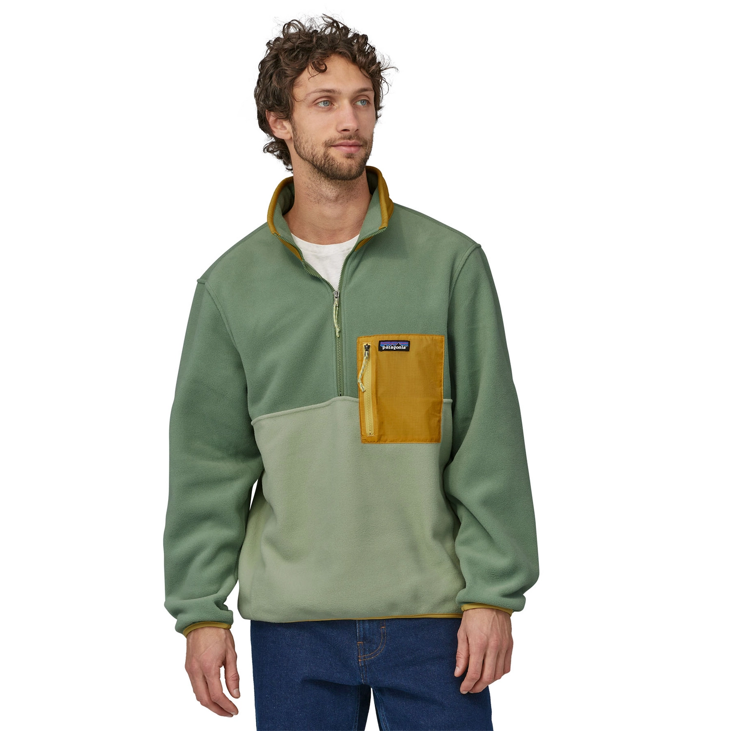 Trui Patagonia Men Microdini 1/2 Zip P/O Salvia Green 4 Trui Patagonia Men Microdini 1/2 Zip P/O Salvia Green - Afbeelding 2