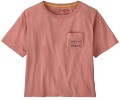T-Shirt Patagonia Women 73 Skyline Organic Easy Cut Pocket Tee Sunfade Pink