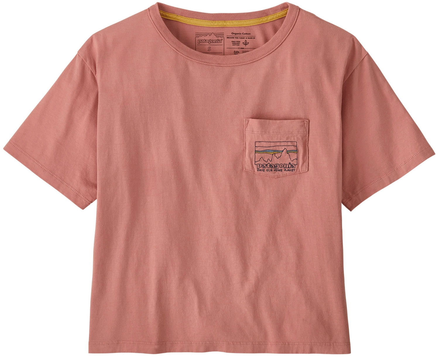 T-Shirt Patagonia Women 73 Skyline Organic Easy Cut Pocket Tee Sunfade Pink 3 T-Shirt Patagonia Women 73 Skyline Organic Easy Cut Pocket Tee Sunfade Pink
