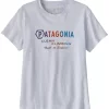 T-Shirt Patagonia Women Endure Hex Responsibili Tee White -Patagonië Outdoor Sportkleding wbs23 37685 whi