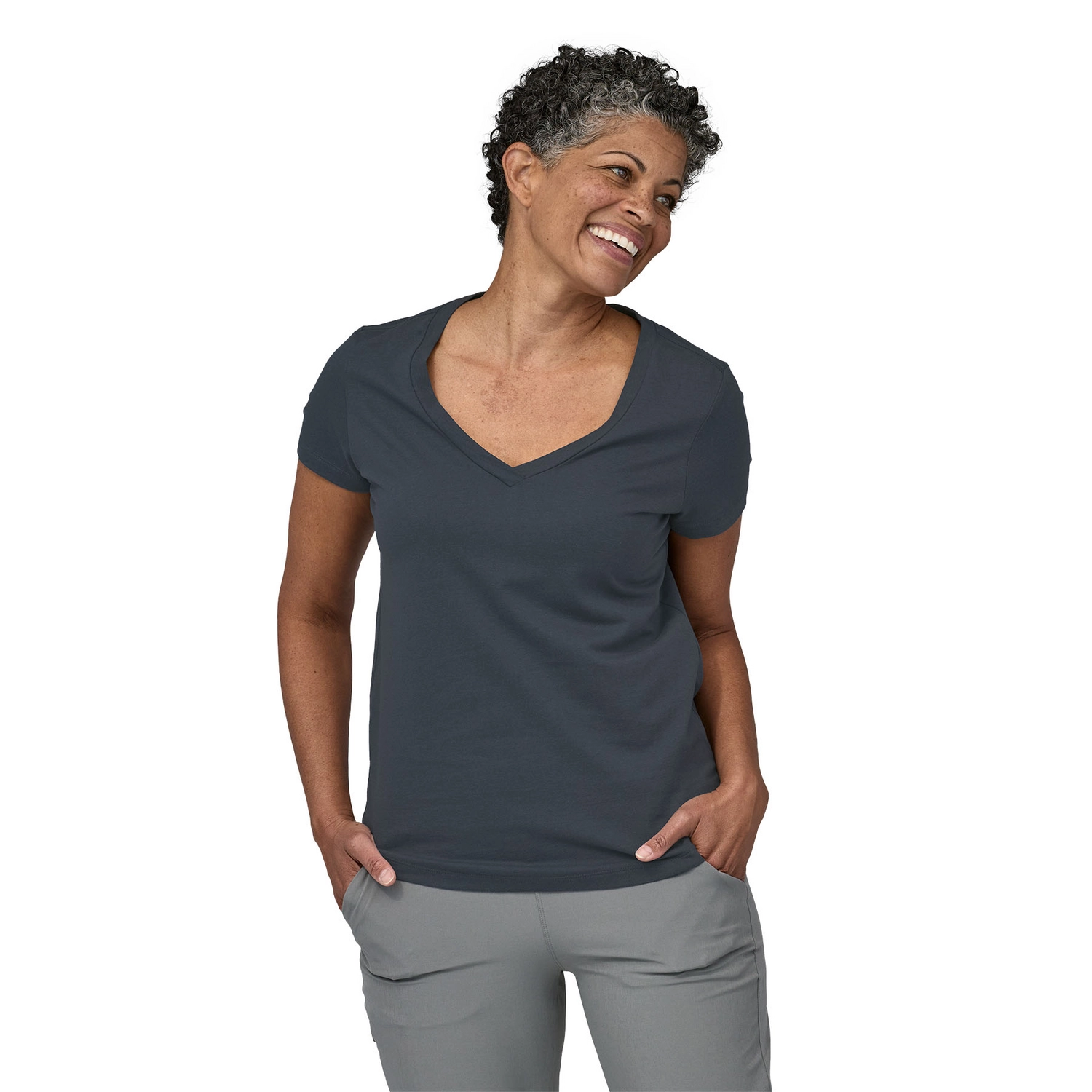 T-Shirt Patagonia Women Side Current Tee Smolder Blue 4 T-Shirt Patagonia Women Side Current Tee Smolder Blue - Afbeelding 2