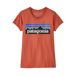 T-Shirt Patagonia Girls Regenerative Organic Certified Cotton P6 Logo Quartz Coral