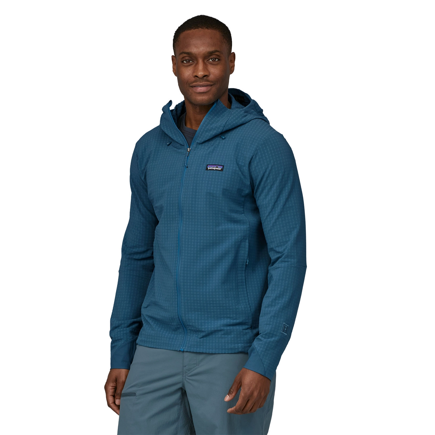 Trui Patagonia Men R1 TechFace Hoody Wavy Blue 4 Trui Patagonia Men R1 TechFace Hoody Wavy Blue - Afbeelding 2